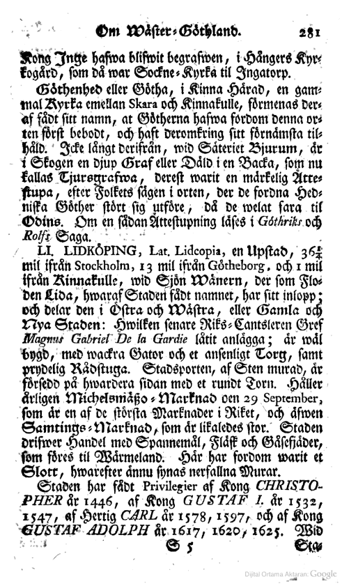 Inledning til Geographien öfwer Sweriges Ricke_EricTuneld_Tjursgrafwa_281