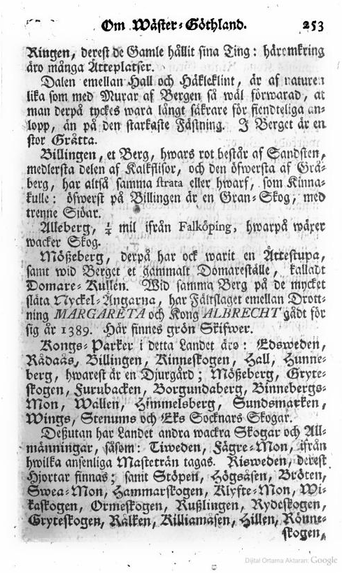 Inledning til Geographien öfwer Sweriges Ricke_s253