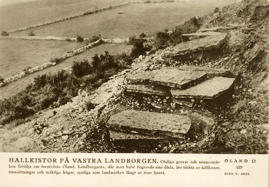 Hällkistor på västra landborgen